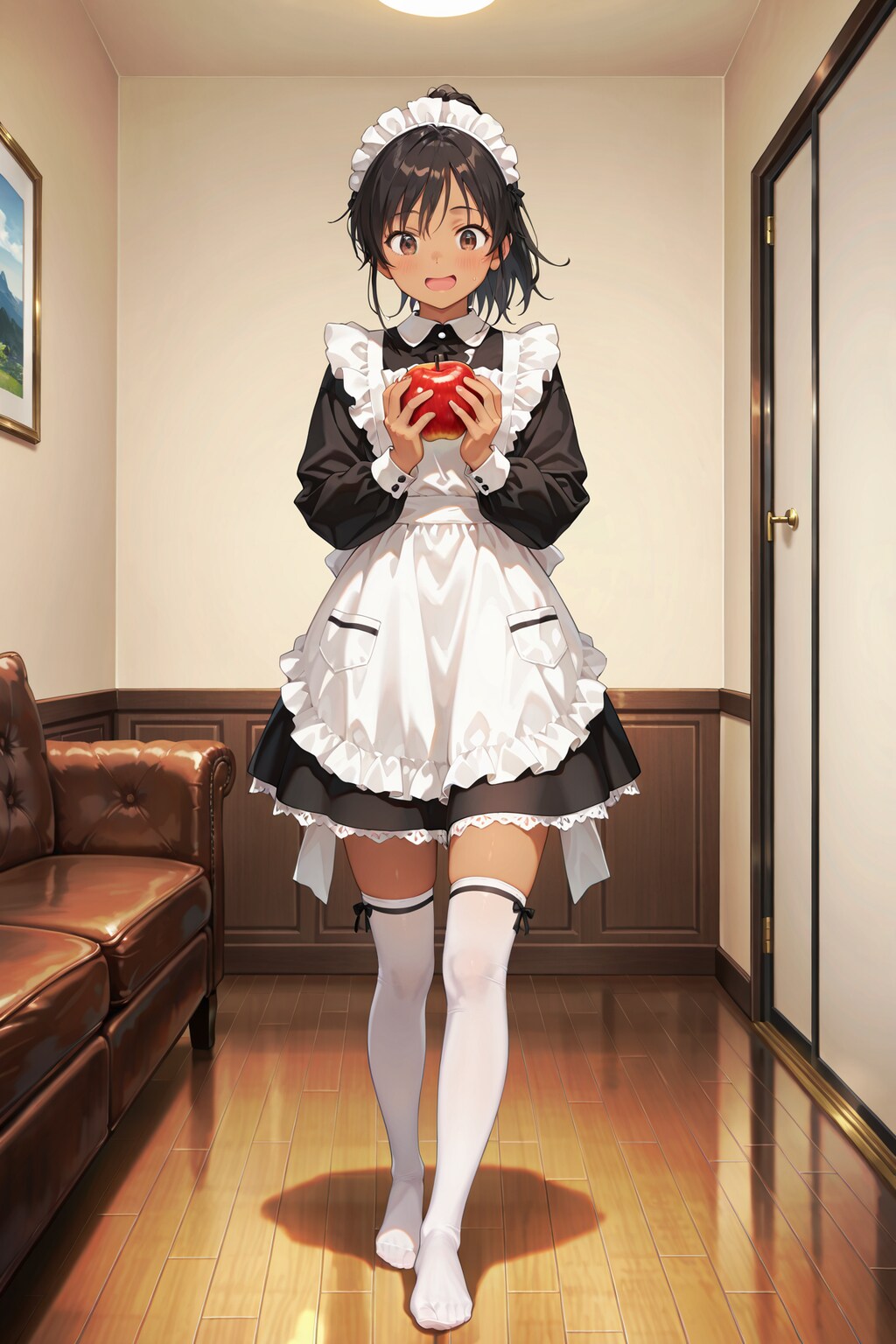 リンゴとメイドさん