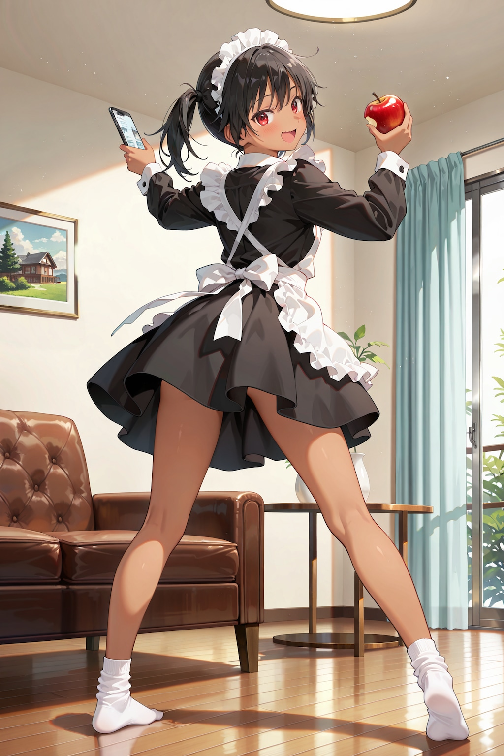 リンゴとメイドさん