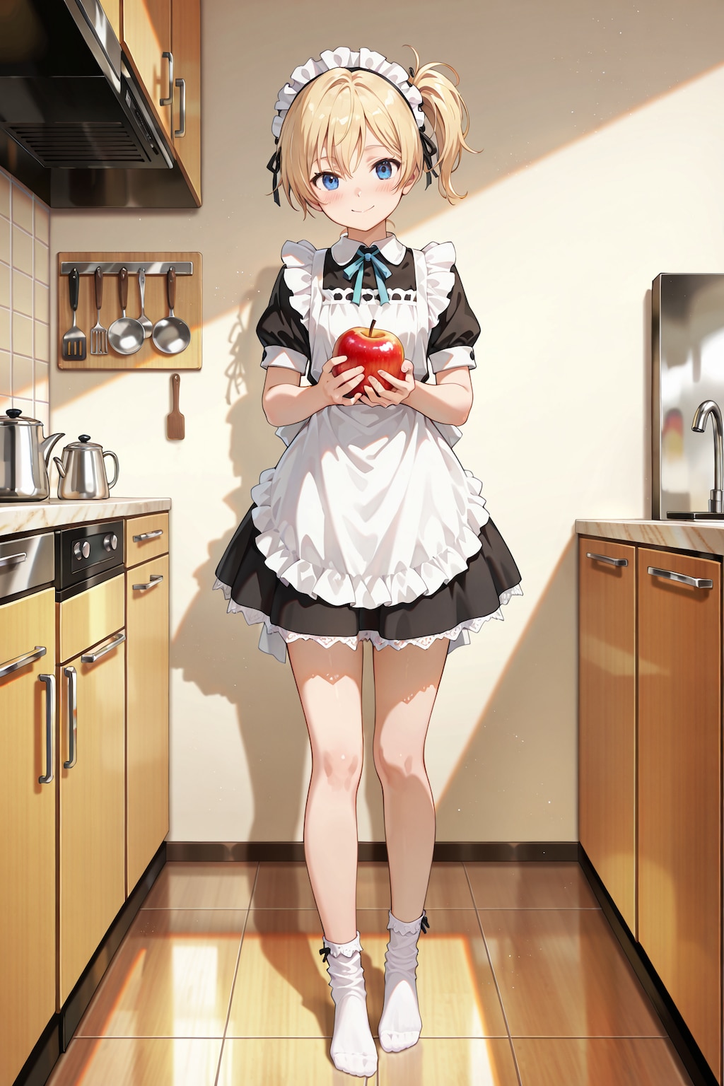 リンゴとメイドさん