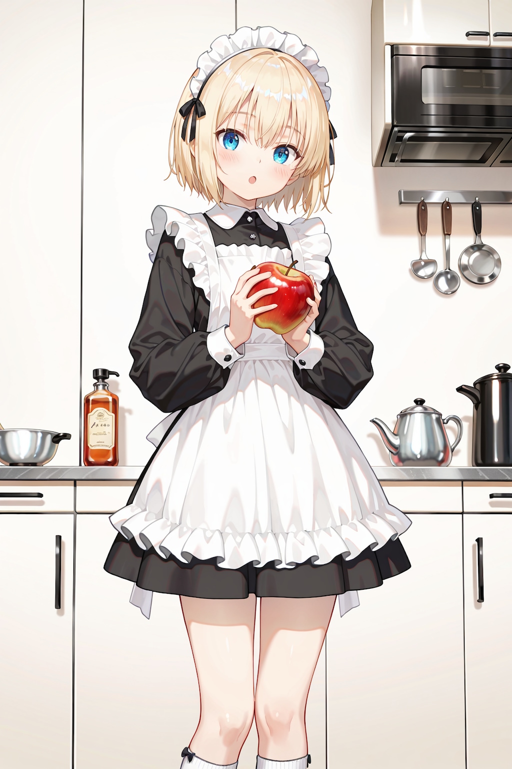 リンゴとメイドさん