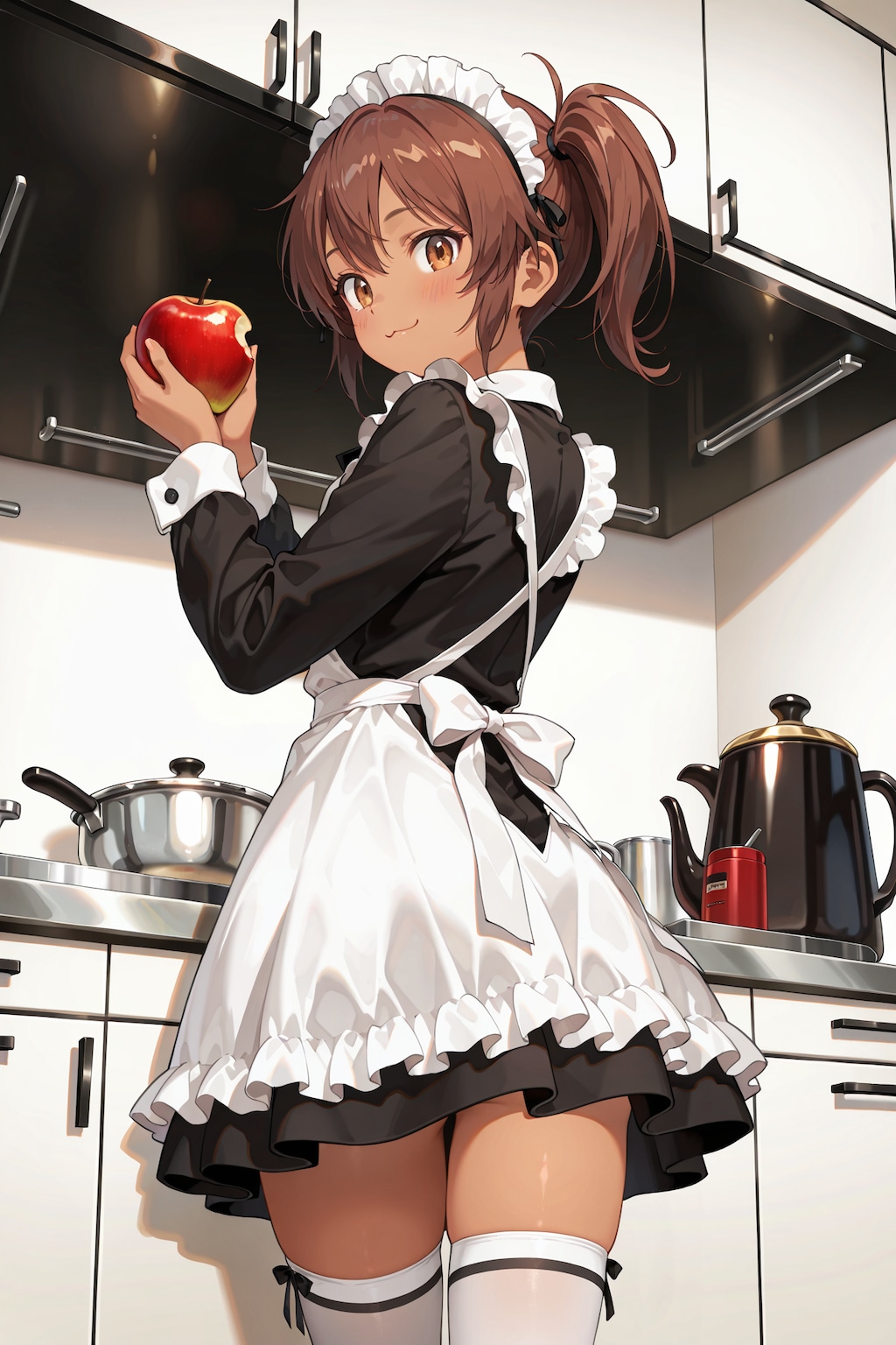 リンゴとメイドさん