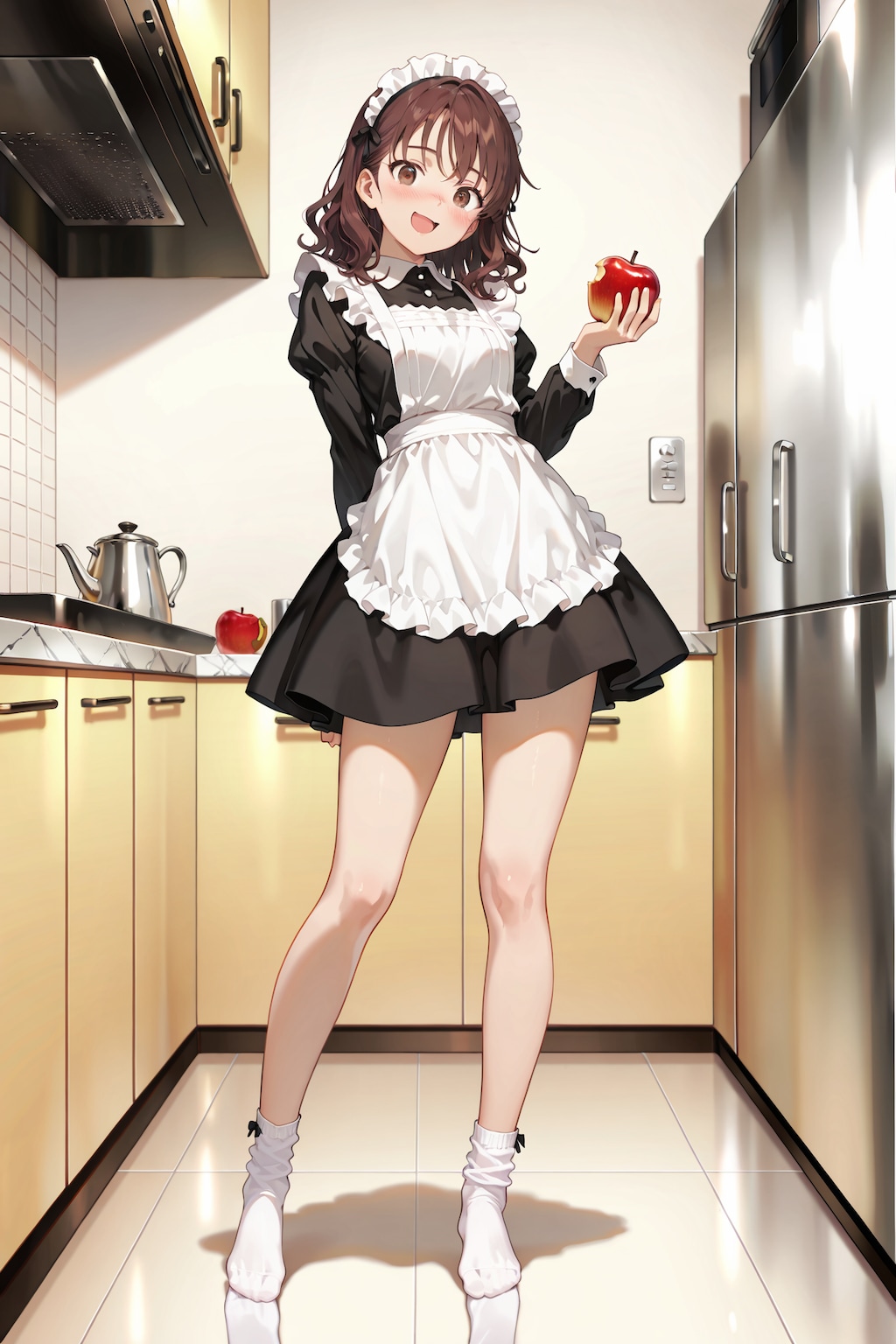 リンゴとメイドさん