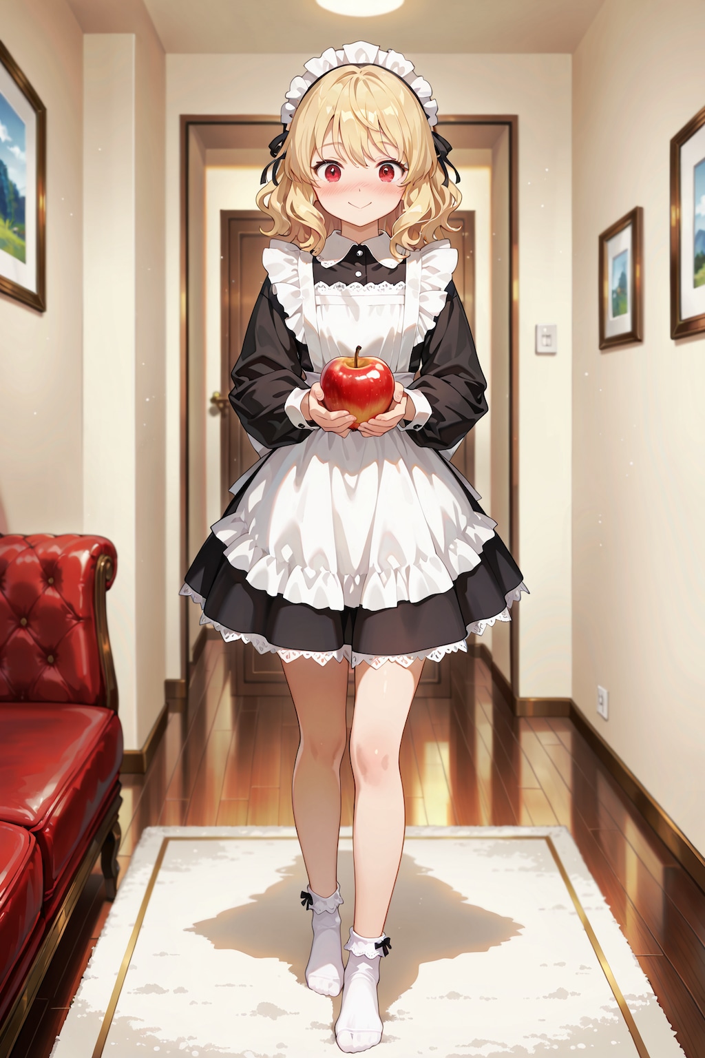 リンゴとメイドさん