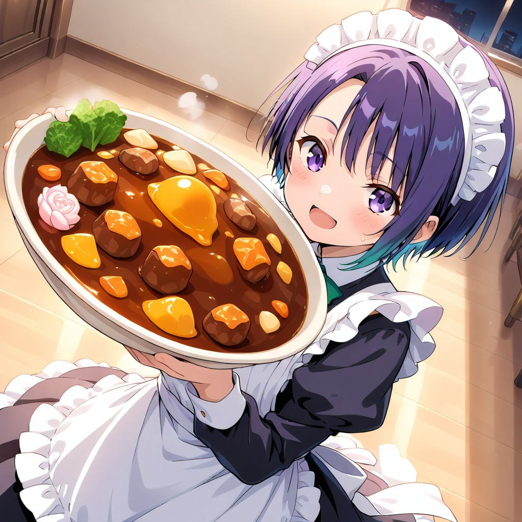 メイドさんとジャンボカレー