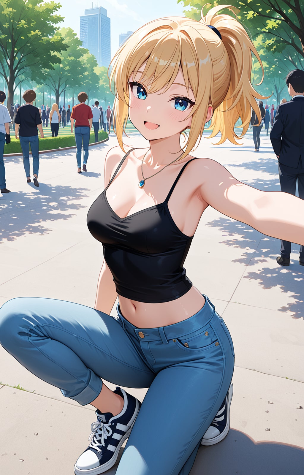 ジーパン金髪彼女さん