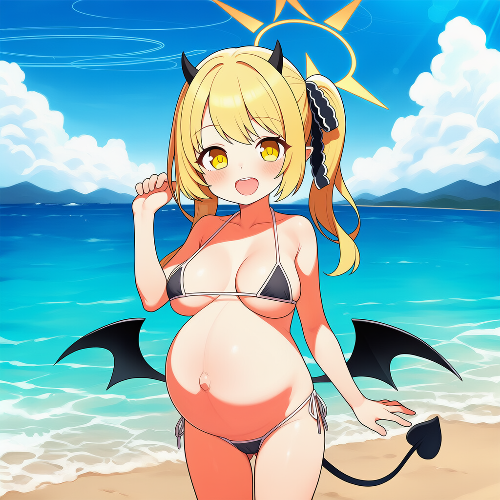 マイクロビキニ着用巨乳化イブキ（孕）