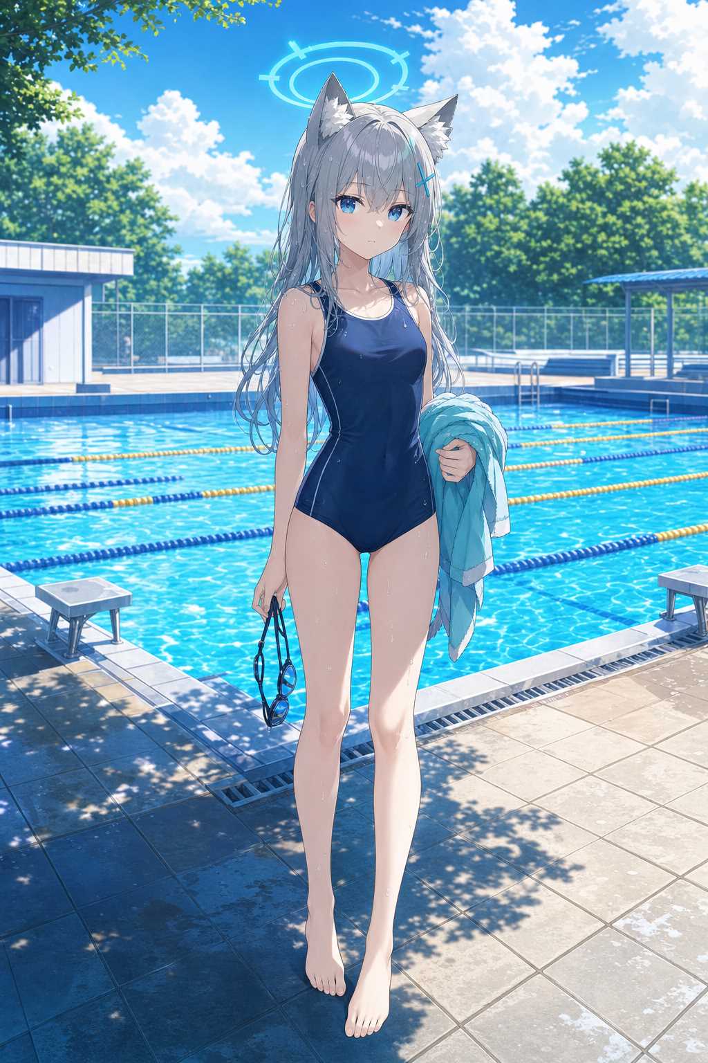 夏空のプールサイド（シロコ）