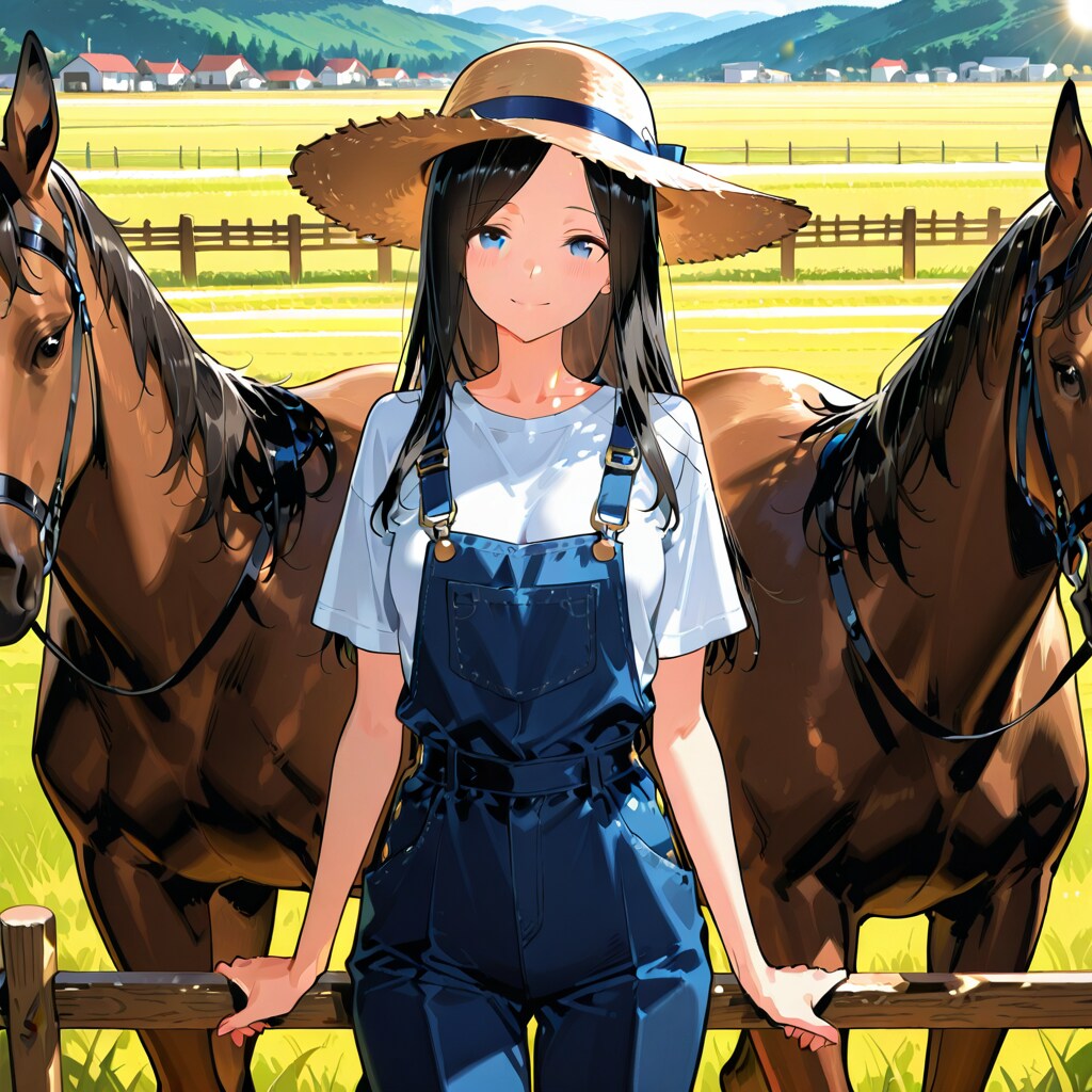 馬と飼育員さんと