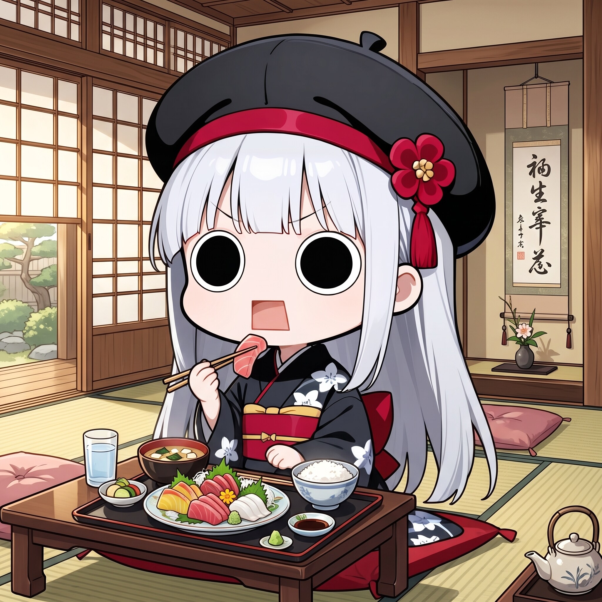 刺身を頂くえらいこっちゃ嬢 | の人気AIイラスト・グラビア