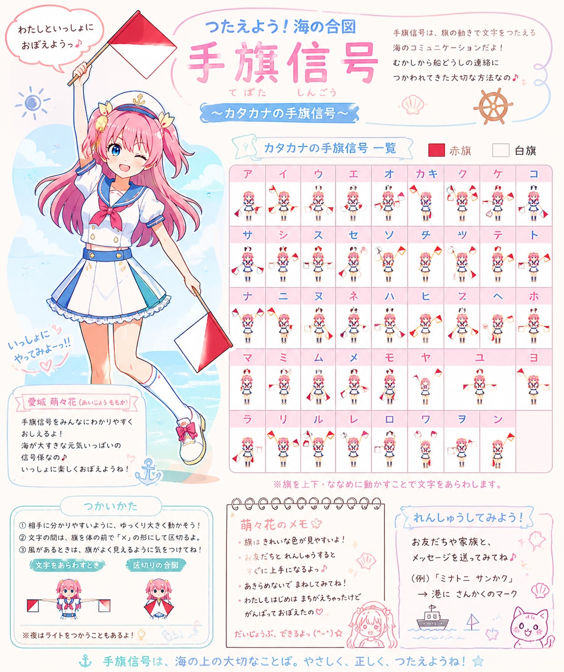 手旗信号 | の人気AIイラスト・グラビア