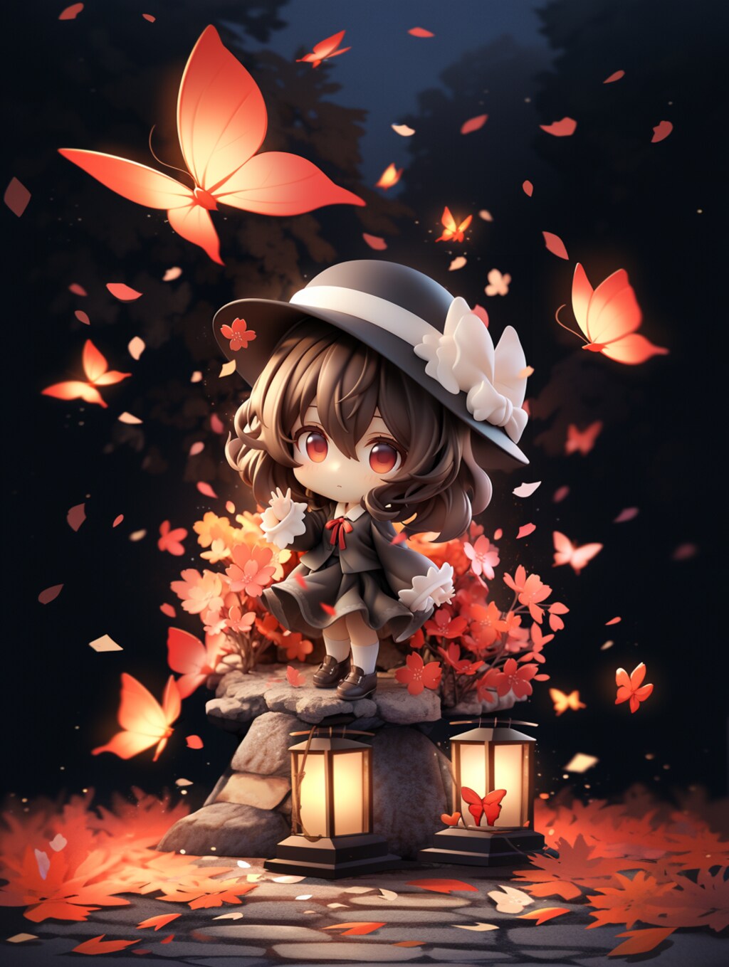 フュギュアビネット風の宇佐見蓮子　東方project　秘封倶楽部より