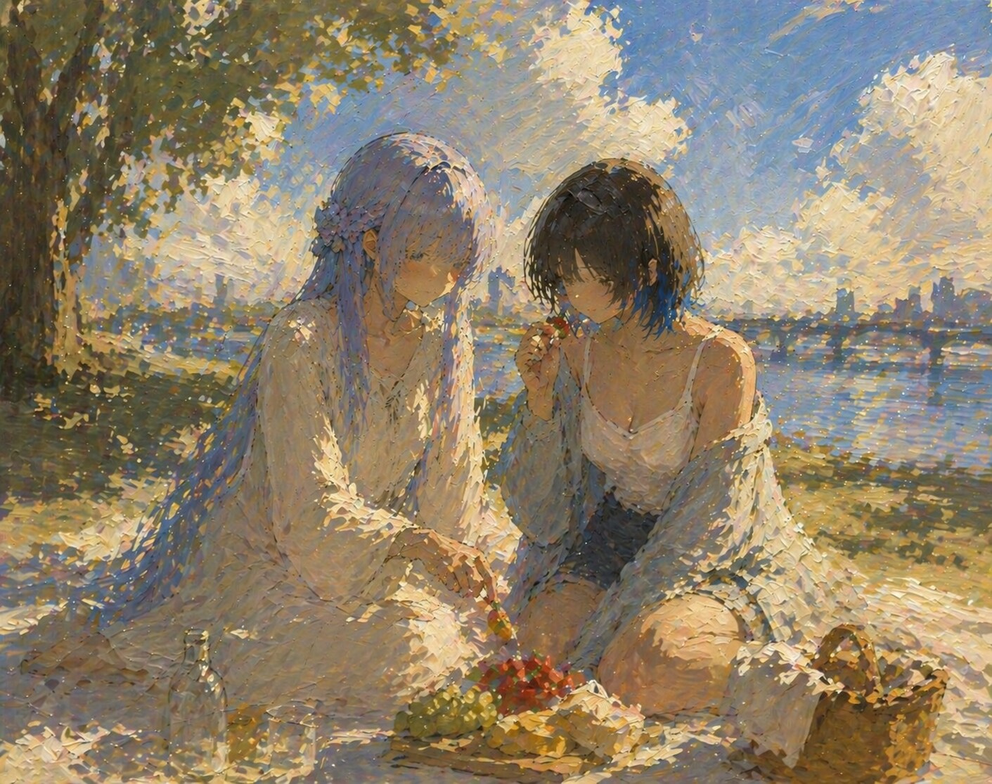 混ざっちゃった二人の油絵