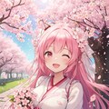桜と花嫁さん 2枚目