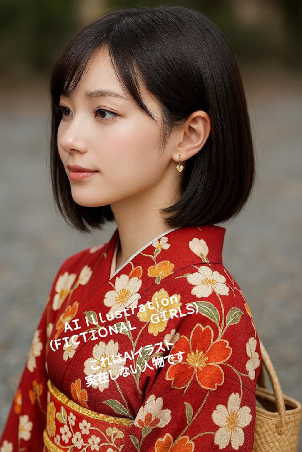 和装のボブ美少女