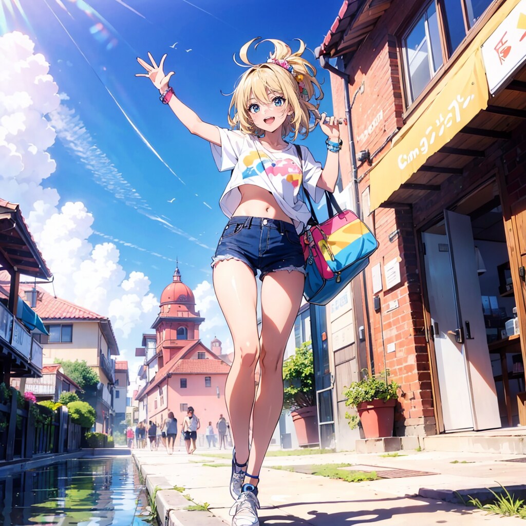 ショートパンツが眩しい
