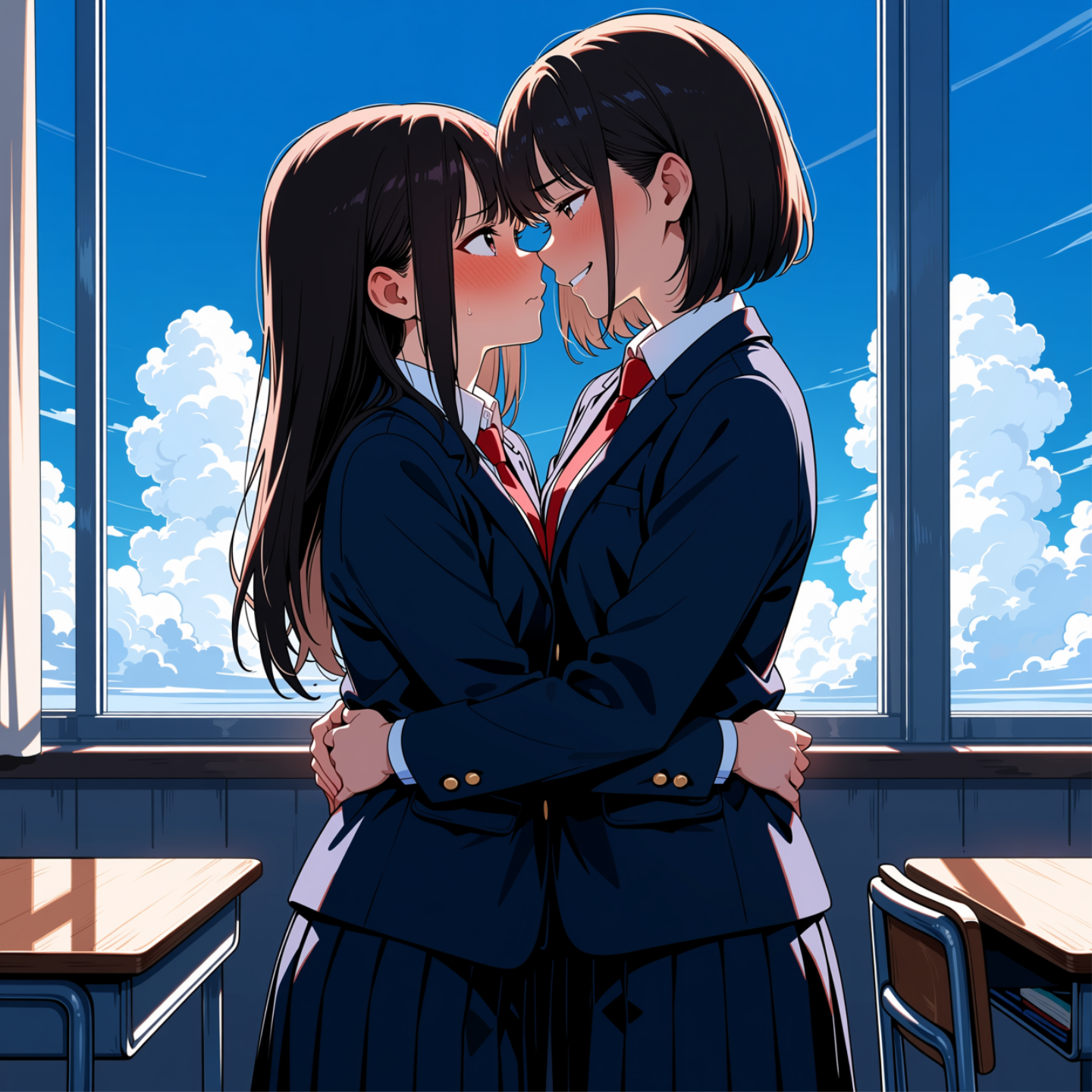 教室で | の人気AIイラスト・グラビア