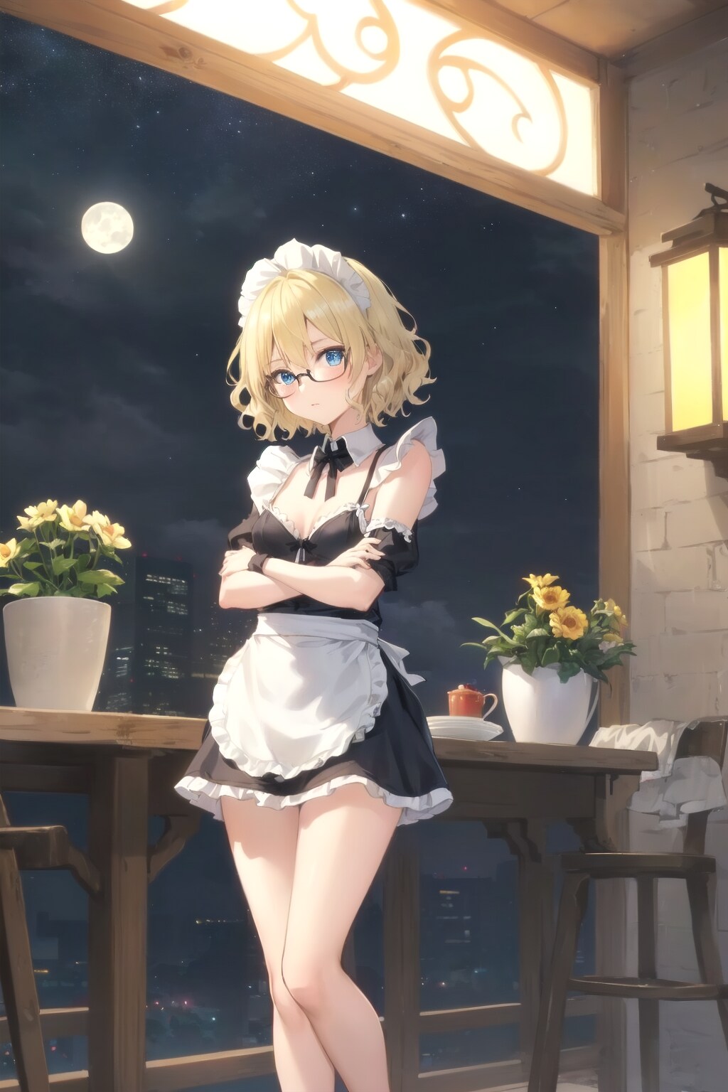 メイドの眼鏡っ娘 | の人気AIイラスト・グラビア