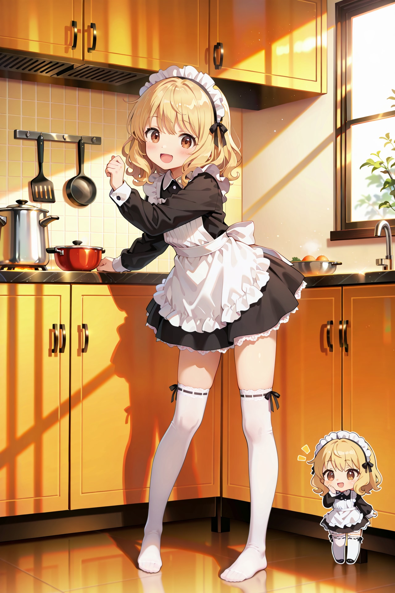 ちびキャラウェイトレスさん YC13 | の人気AIイラスト・グラビア