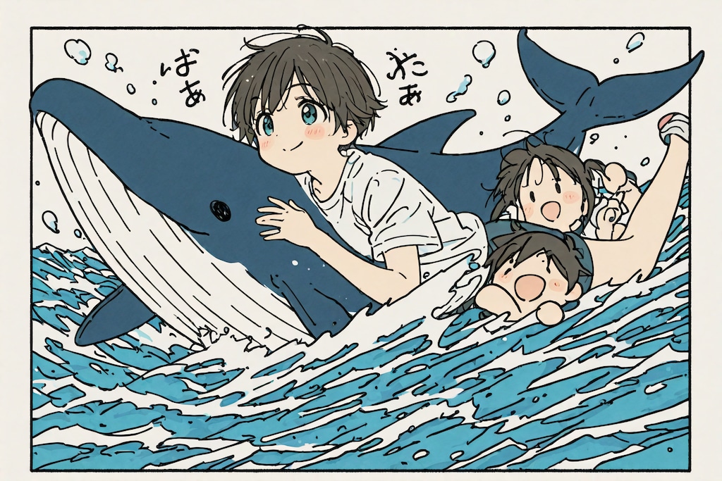 ザトウクジラと泳ぐ夢