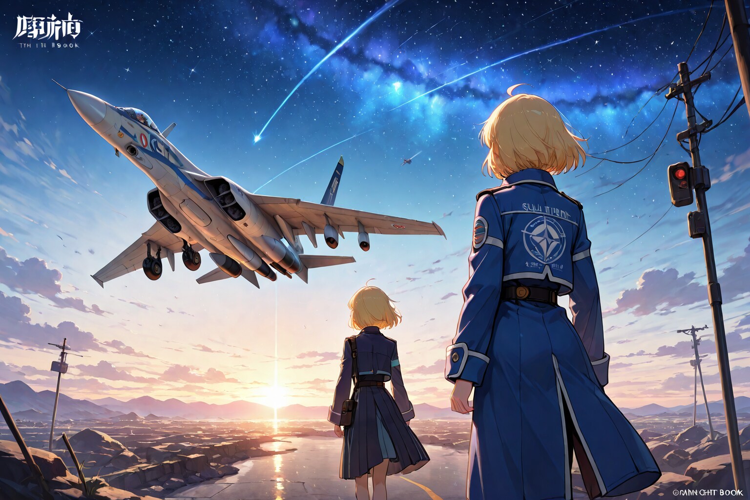 星空の戦闘機