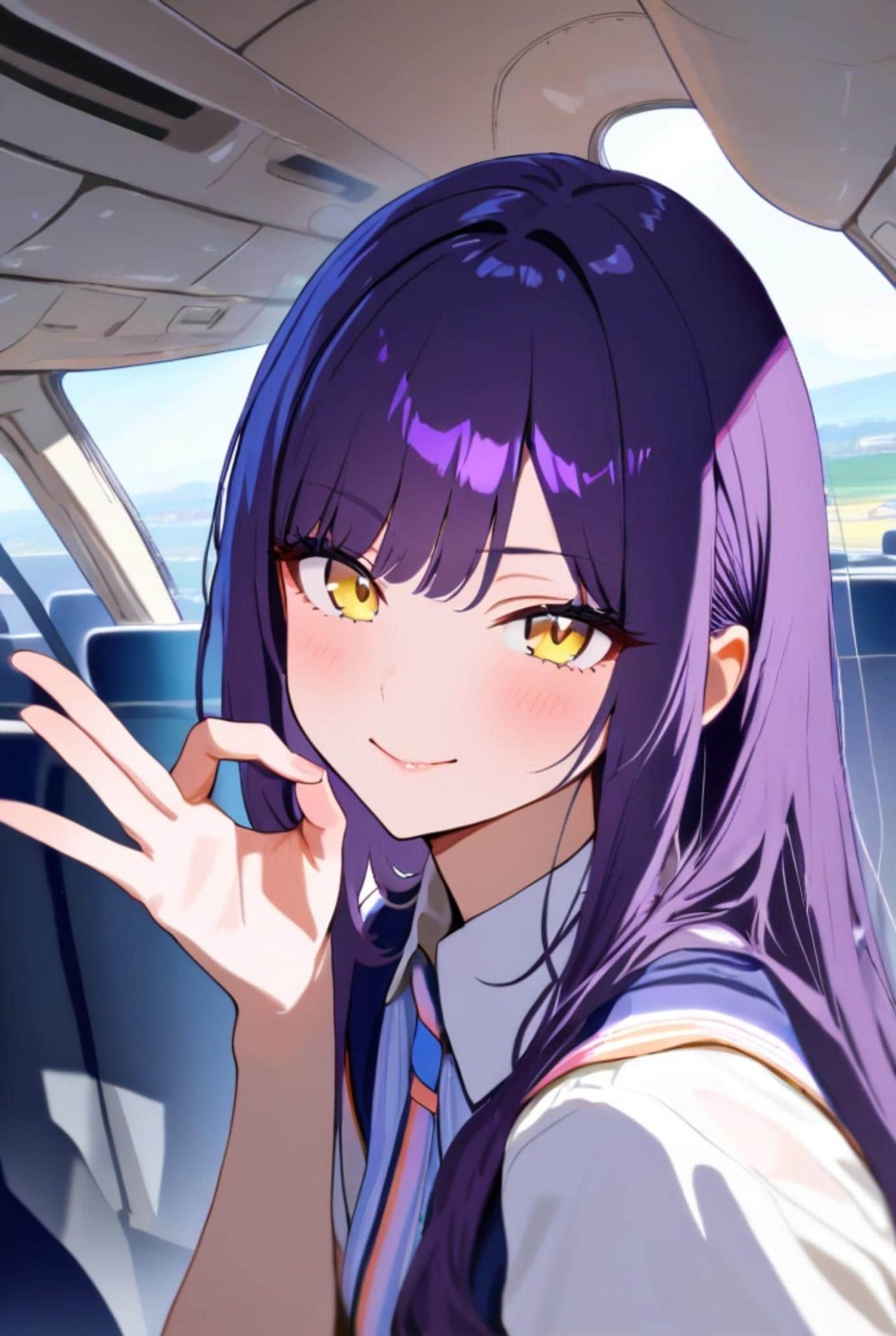 紫髪のCAちゃん
