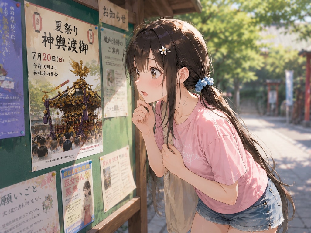 美咲、祭りに申し込み（町内会のお祭り物語）