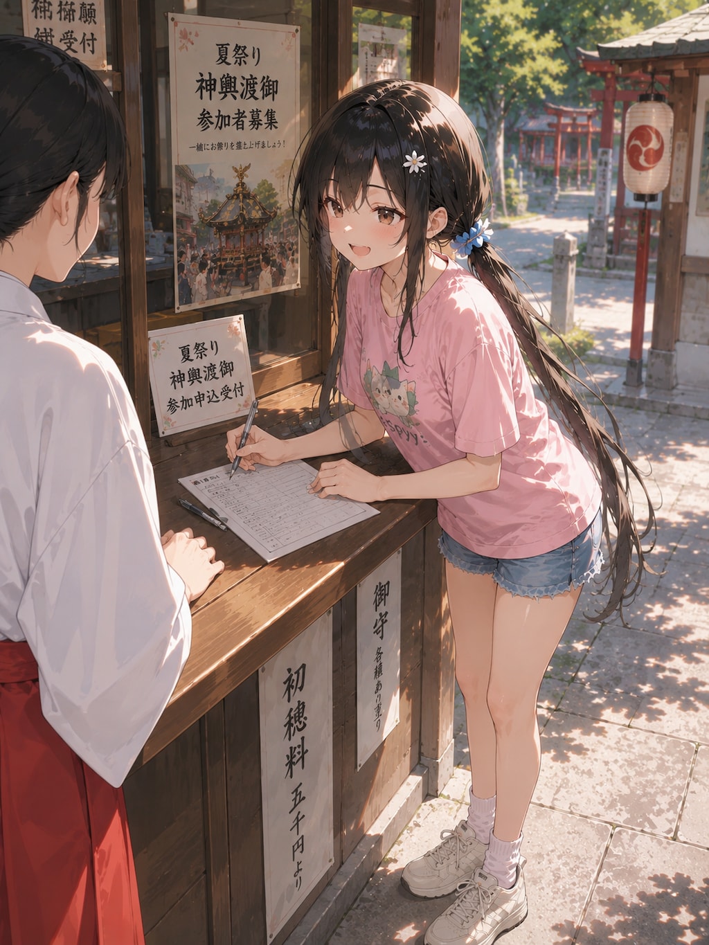 美咲、祭りに申し込み（町内会のお祭り物語）