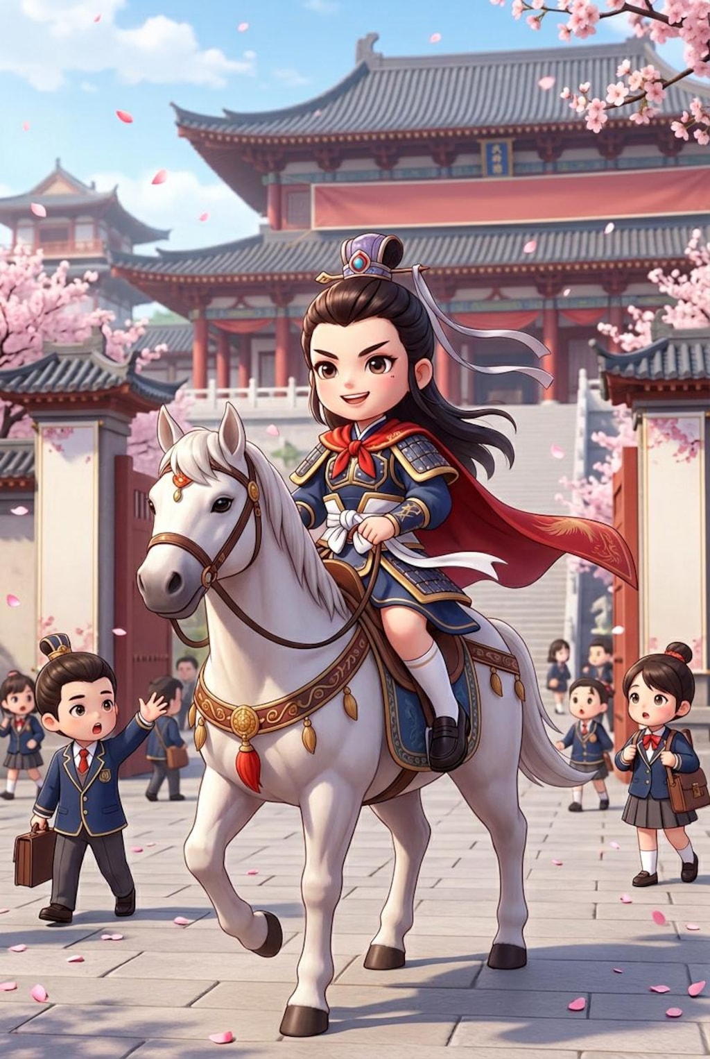 曹操が日本の学校に入学