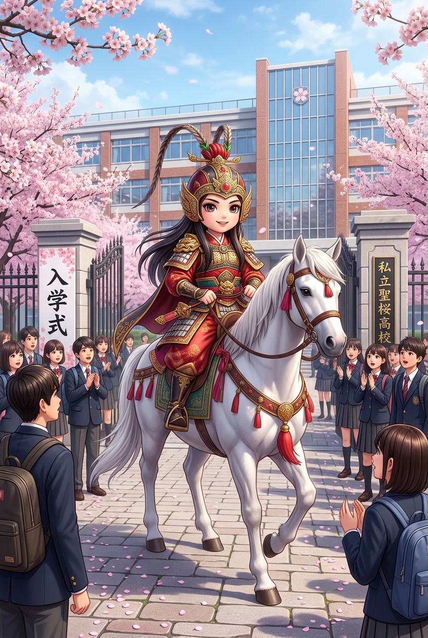 曹操が日本の学校に入学 | の人気AIイラスト・グラビア