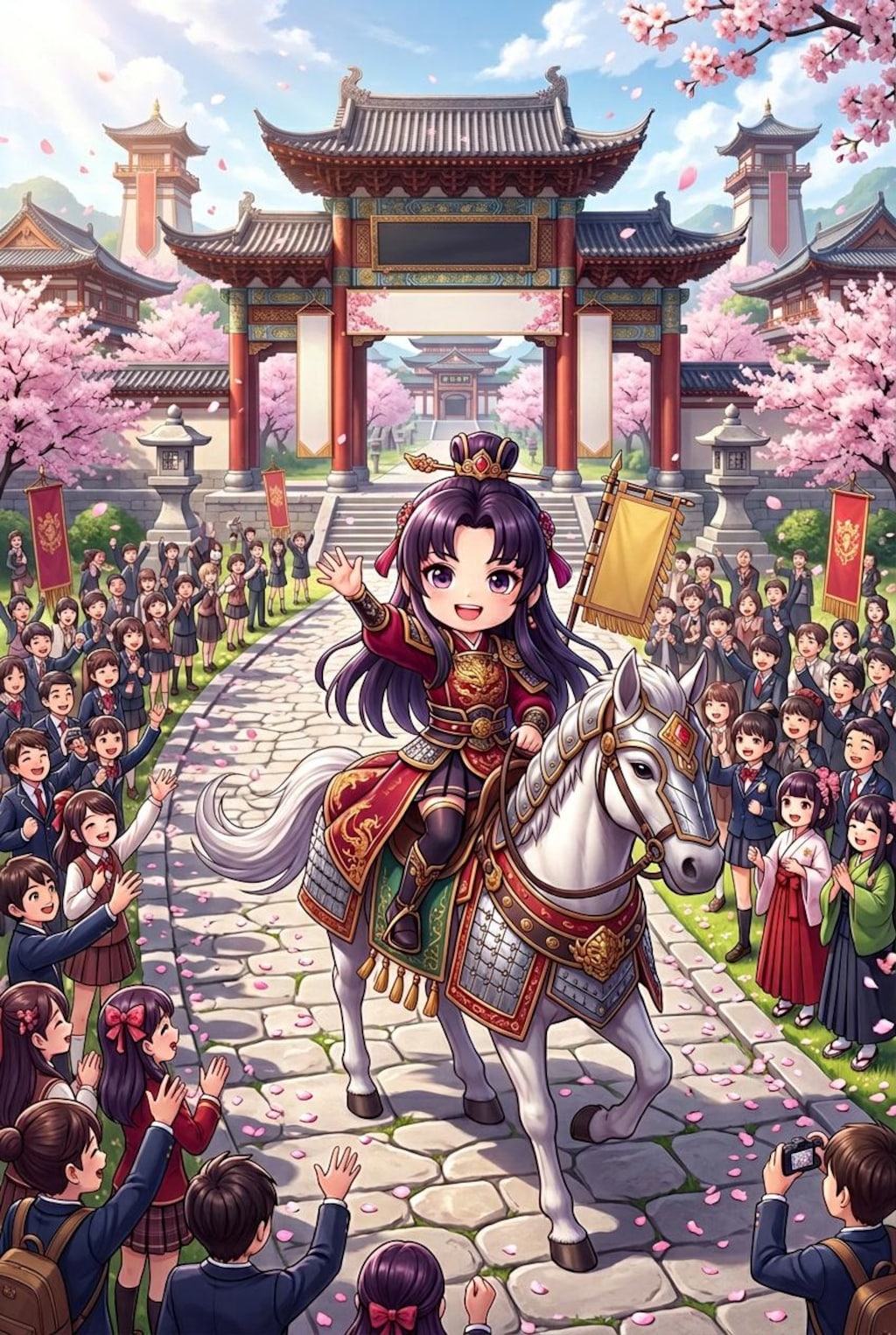 曹操が日本の学校に入学