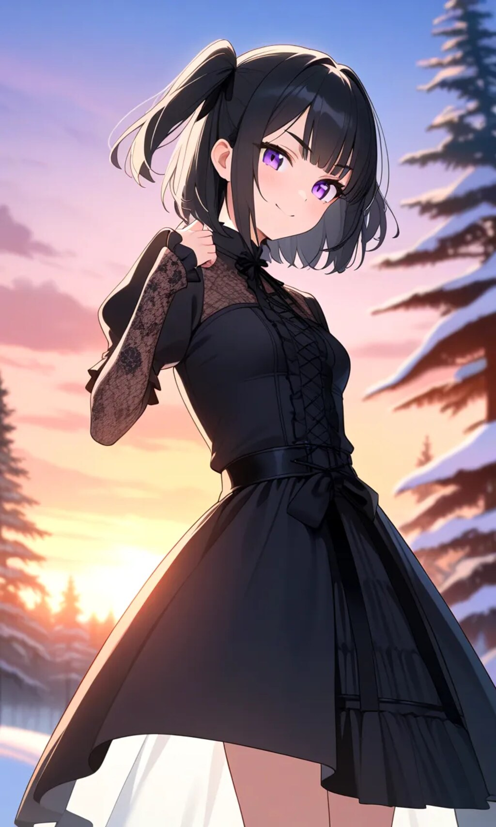 雪と夕焼けと、うちの子＊その2(4枚)