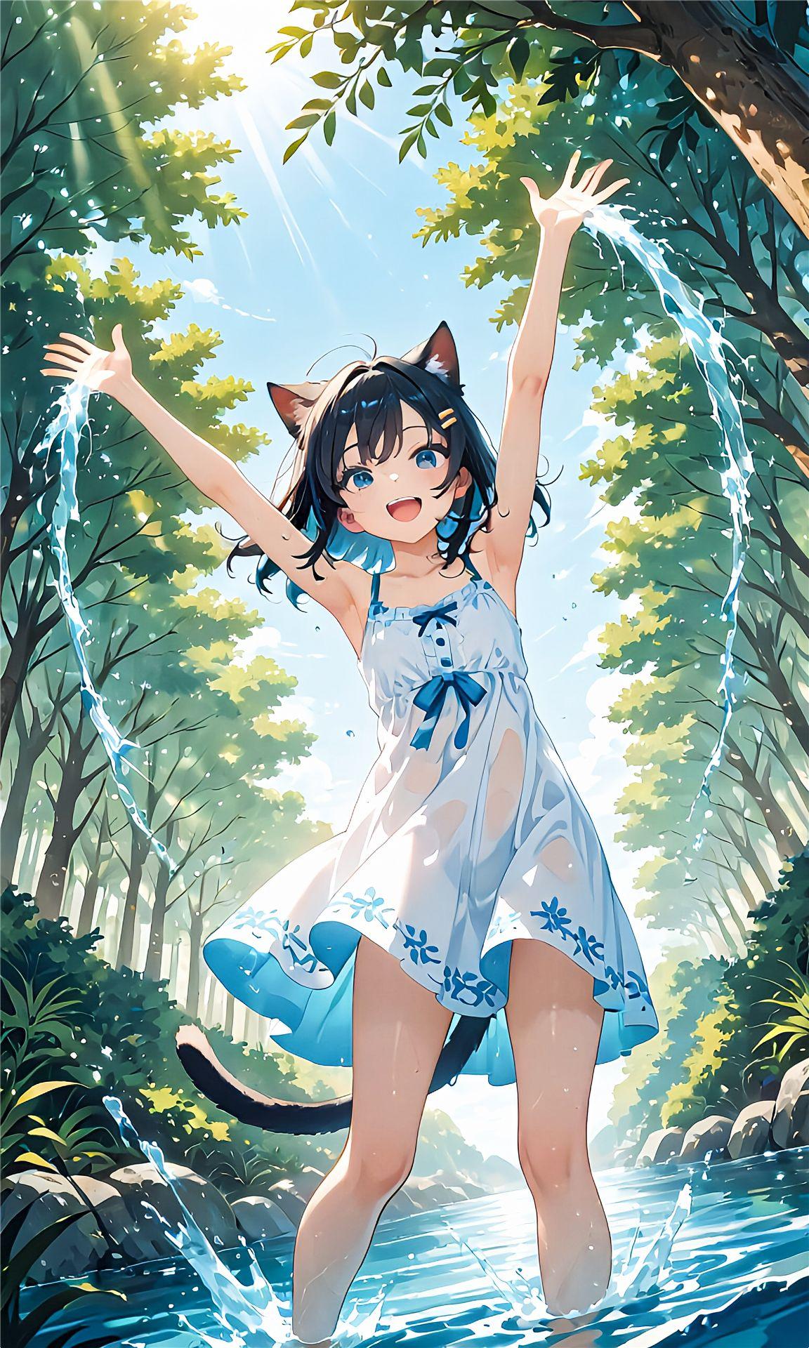 夏と水しぶき