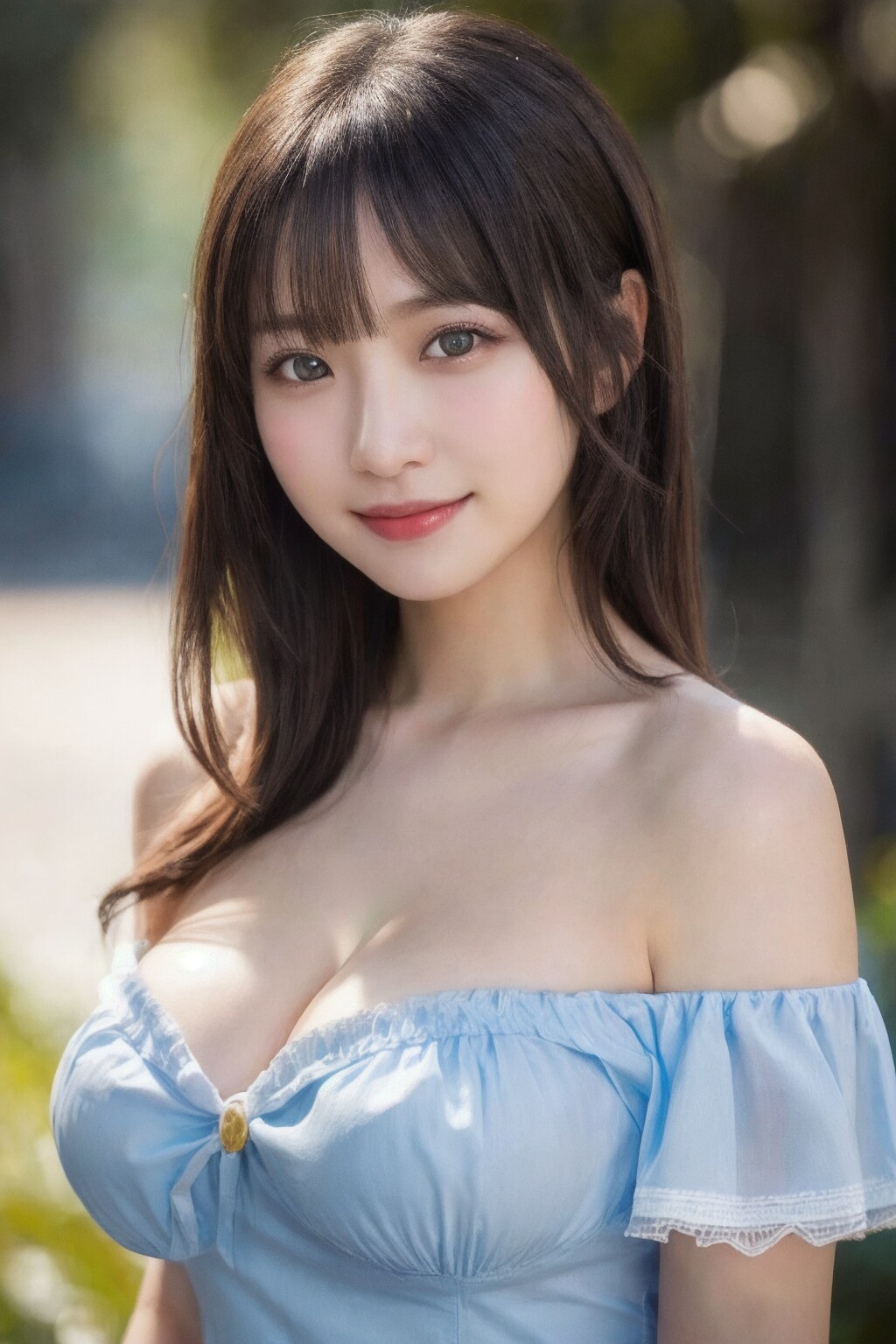 水色のオフショル