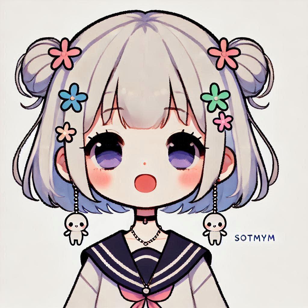 白髪の可愛い女の子【159】