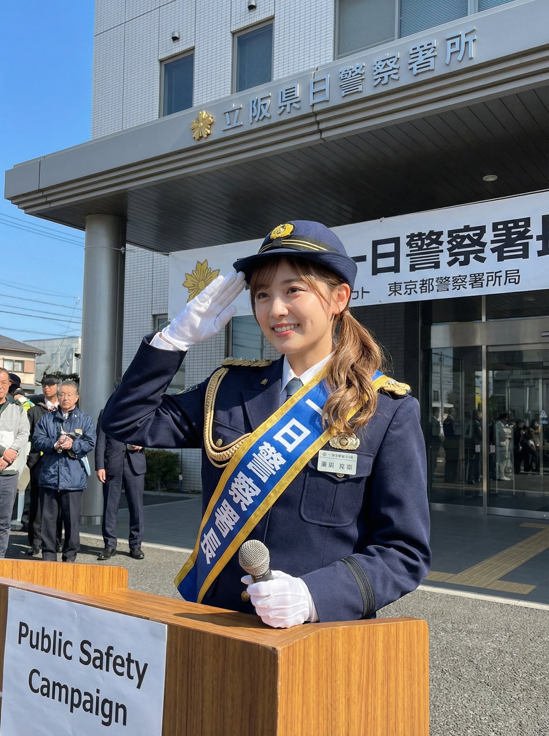 岬ちゃんの一日警察署長 | の人気AIイラスト・グラビア