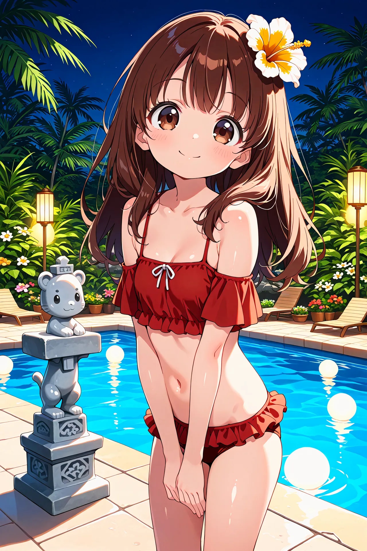 かえでちゃんと夜のアジアンリゾート