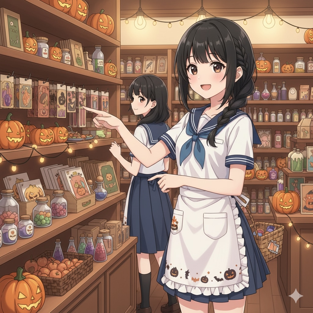 ハロウィンのバイトちゃん | の人気AIイラスト・グラビア