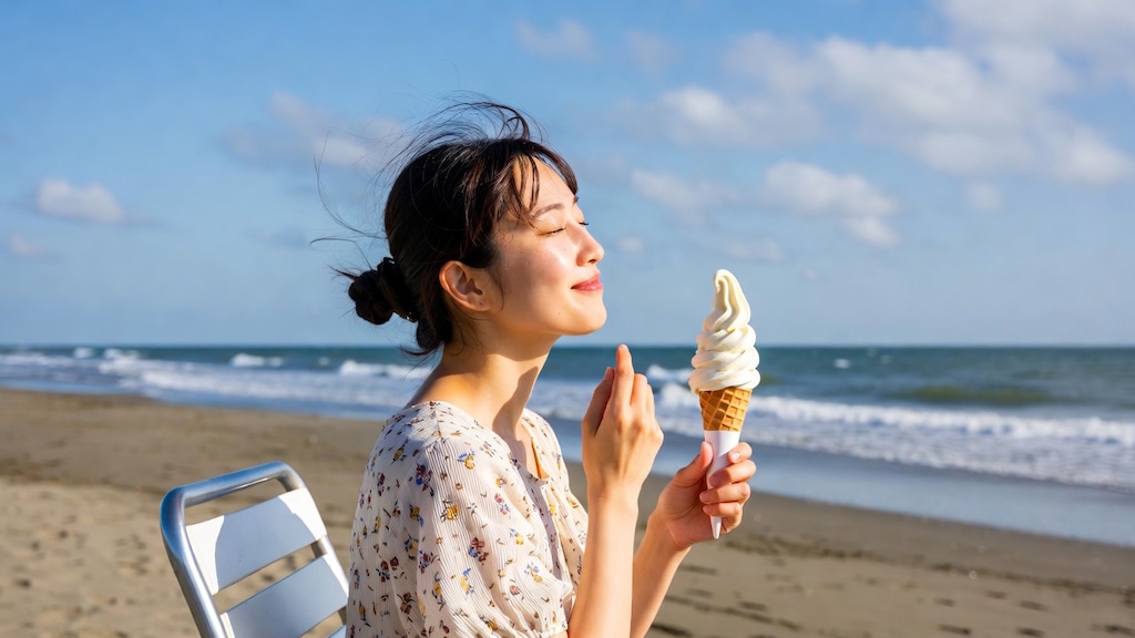 夏はソフトクリームですよね