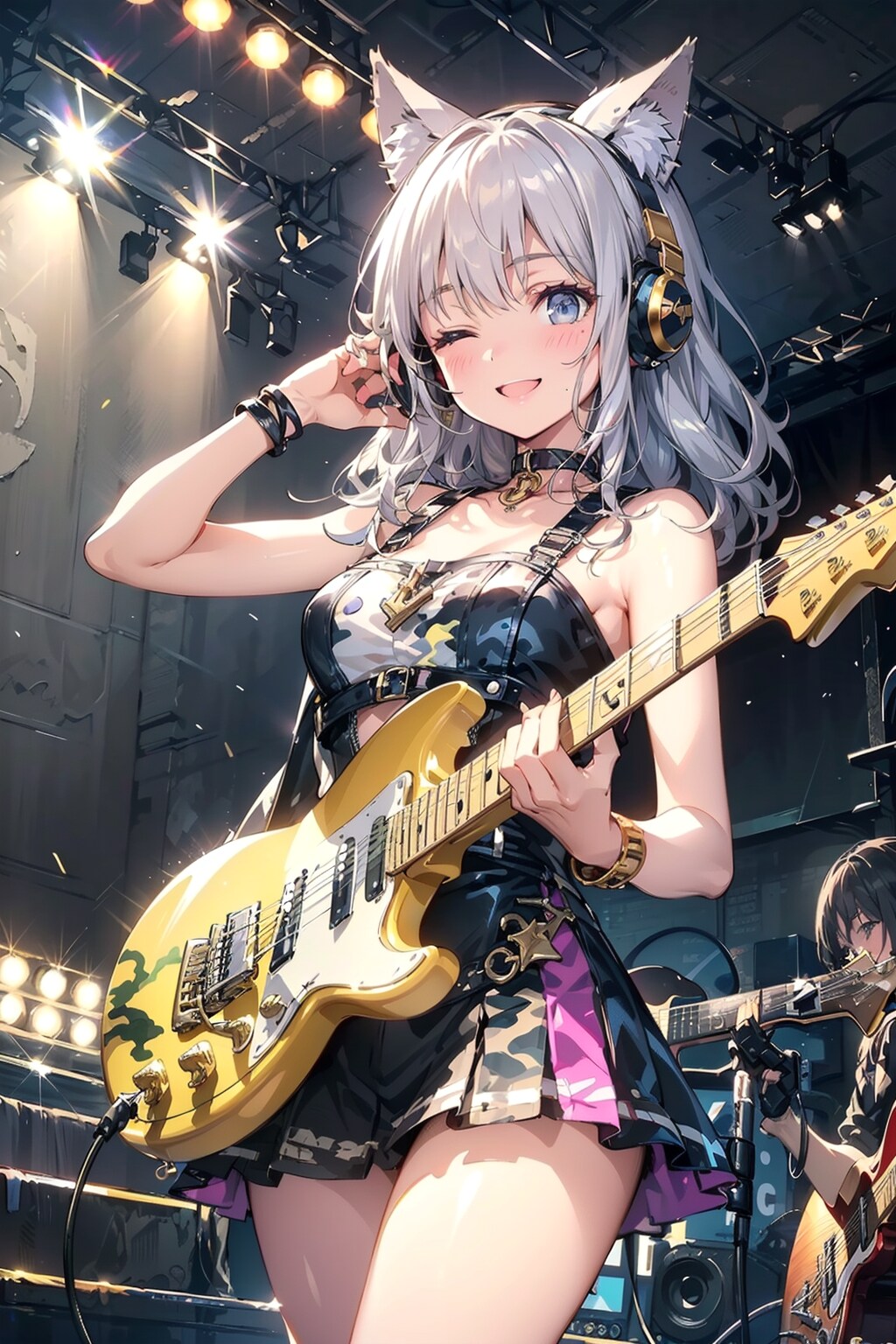 カモフラライブだよ🎸🐺🎶