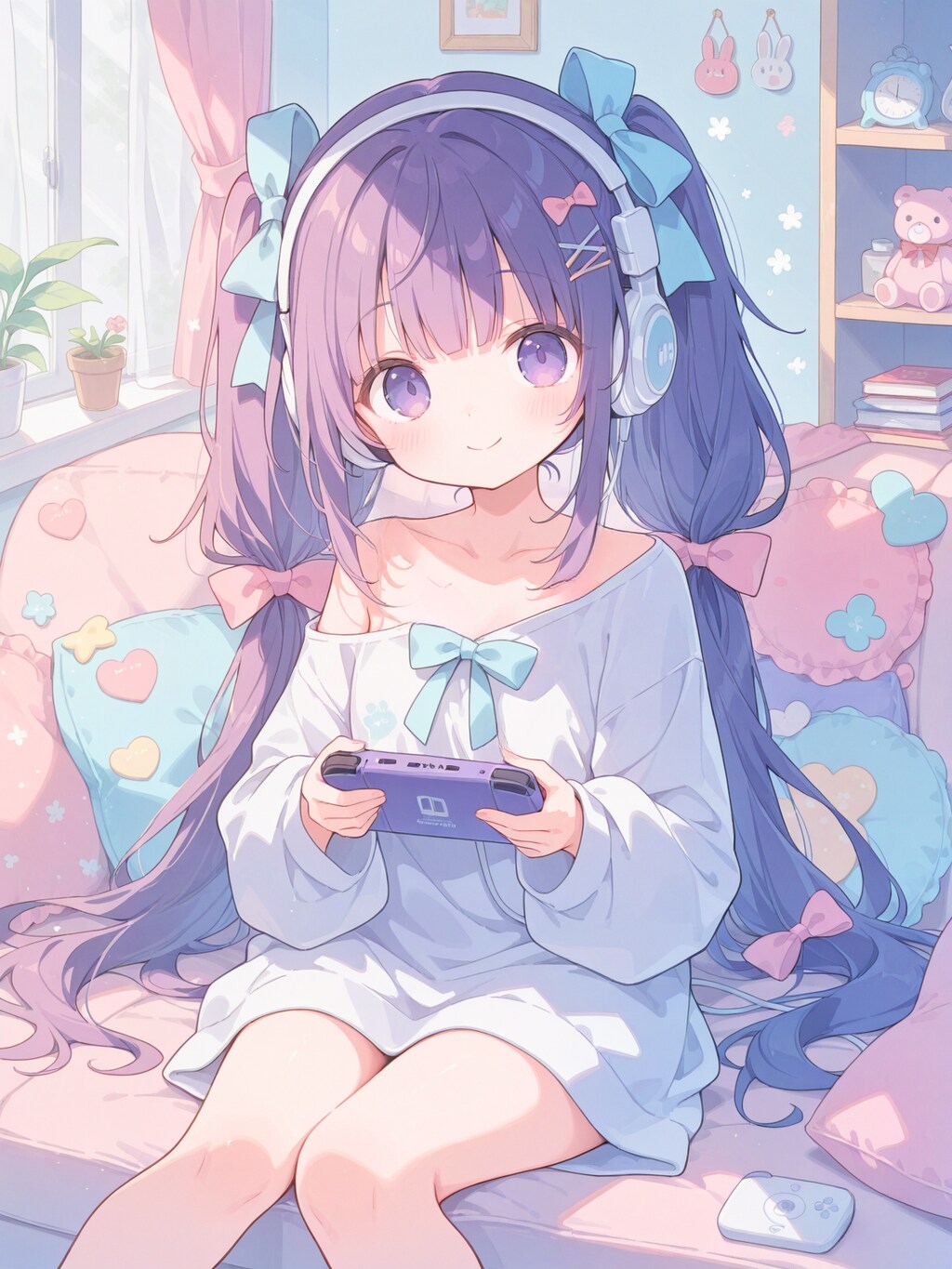 ツインテリボンゲーマーガール