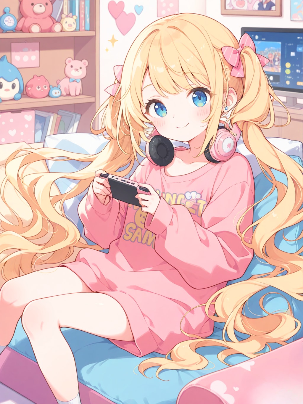 ツインテリボンゲーマーガール