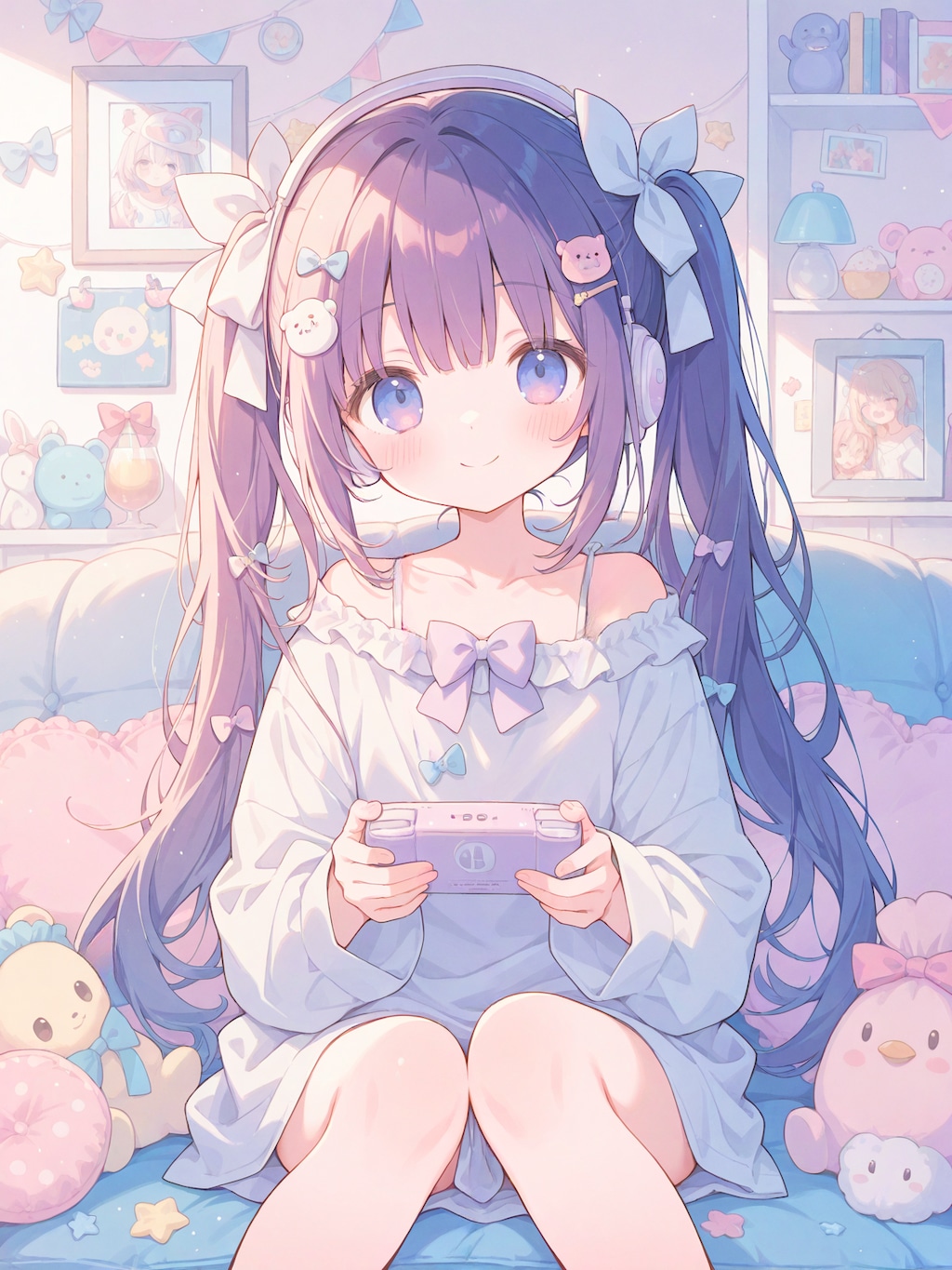 ツインテリボンゲーマーガール