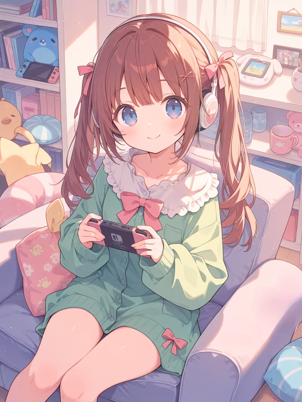 ツインテリボンゲーマーガール