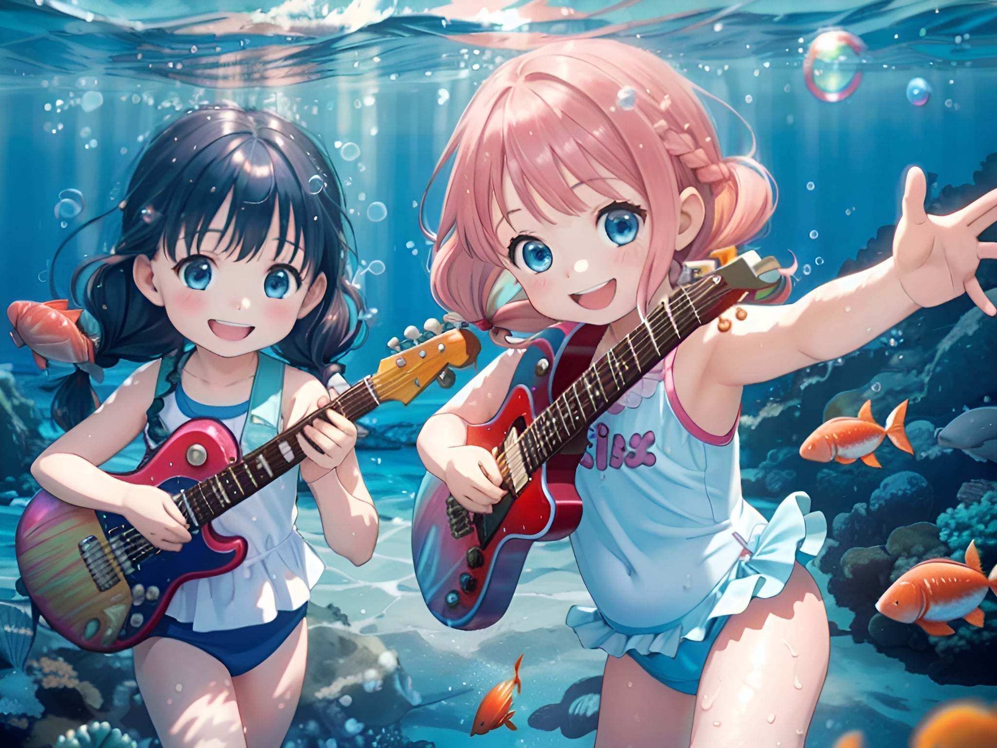 水中音楽会！