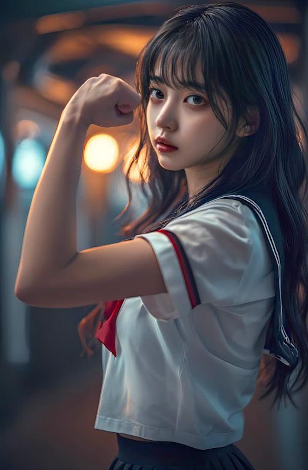 ファイティングポーズの君