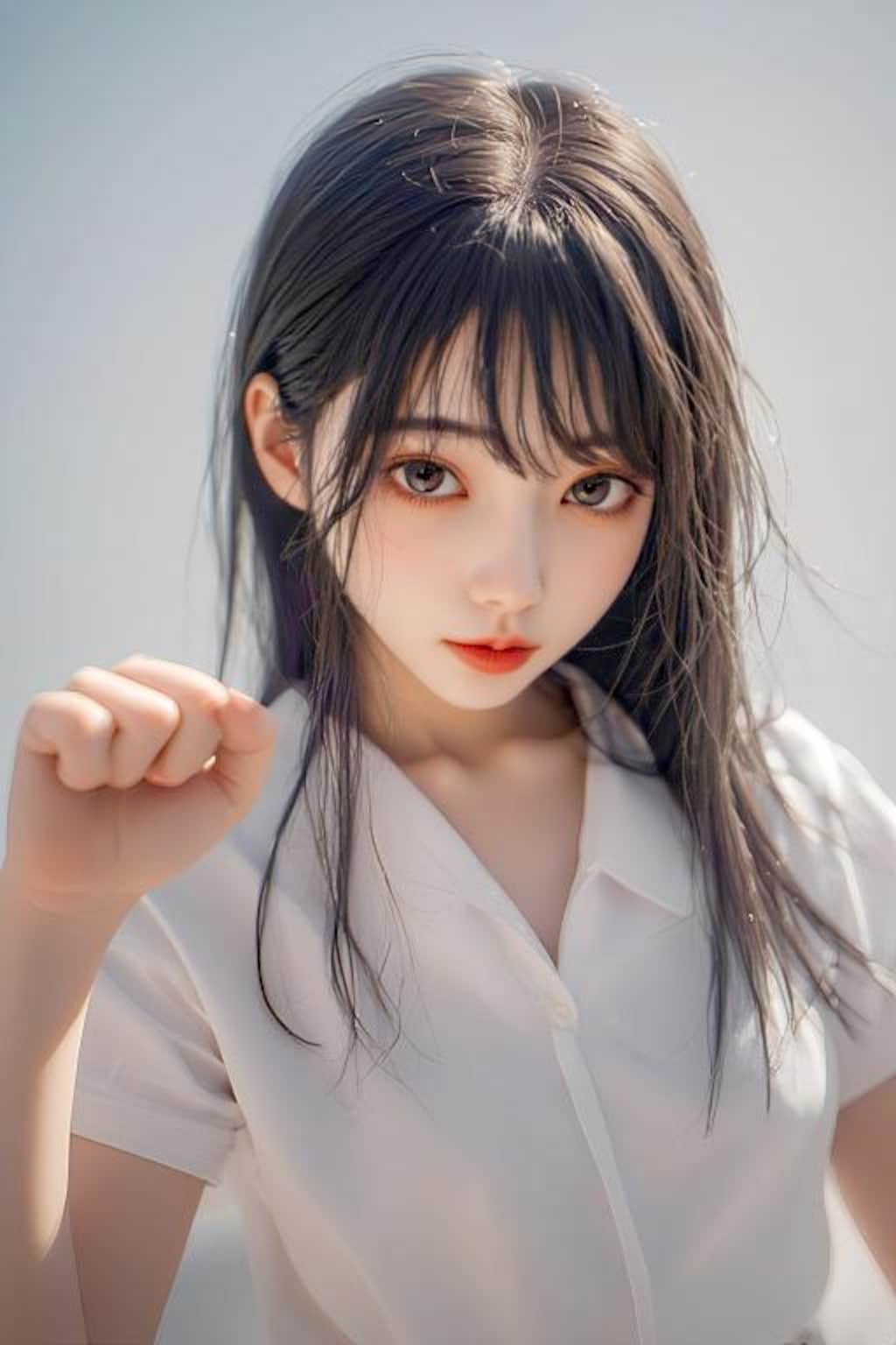 ファイティングポーズの君