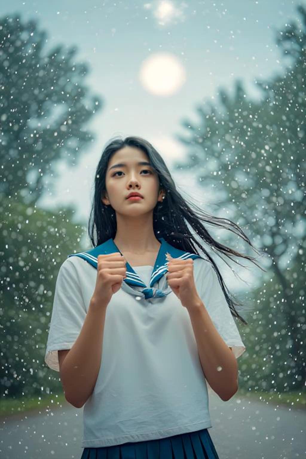 ファイティングポーズの君