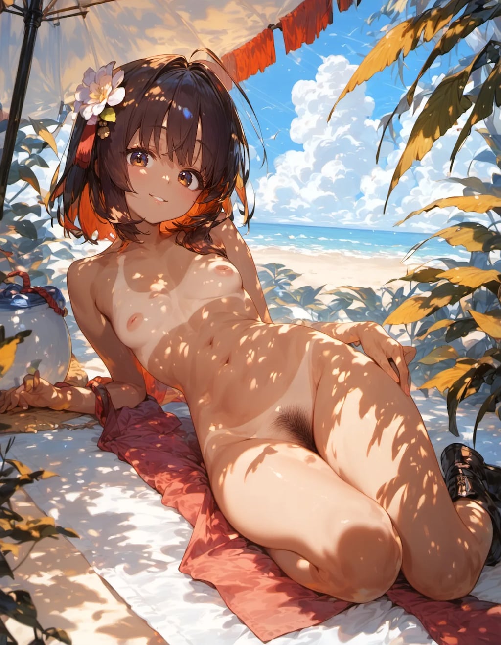 Tropical Sun Dappled Nude