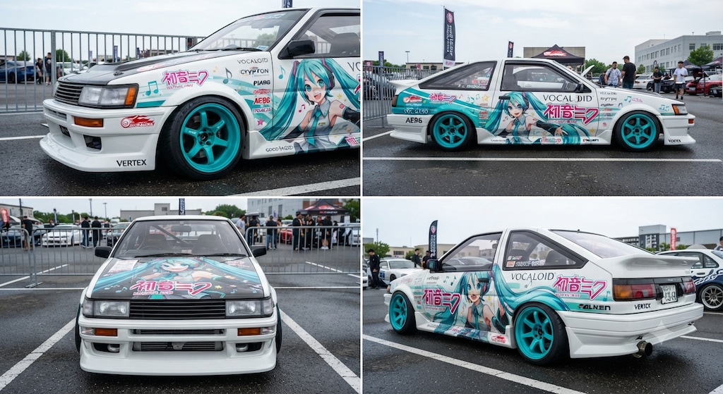 初音ミク痛車AE86