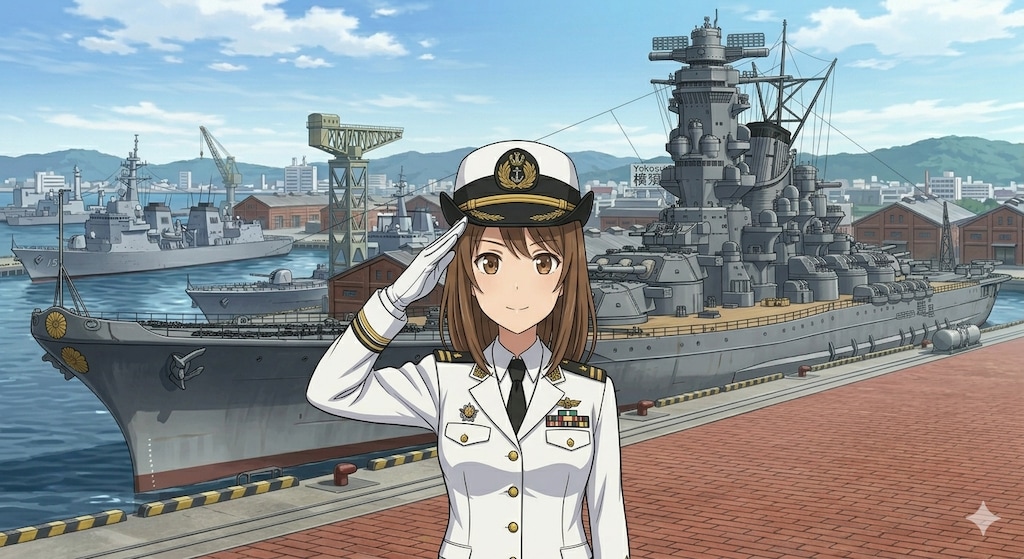 敬礼は左手で。